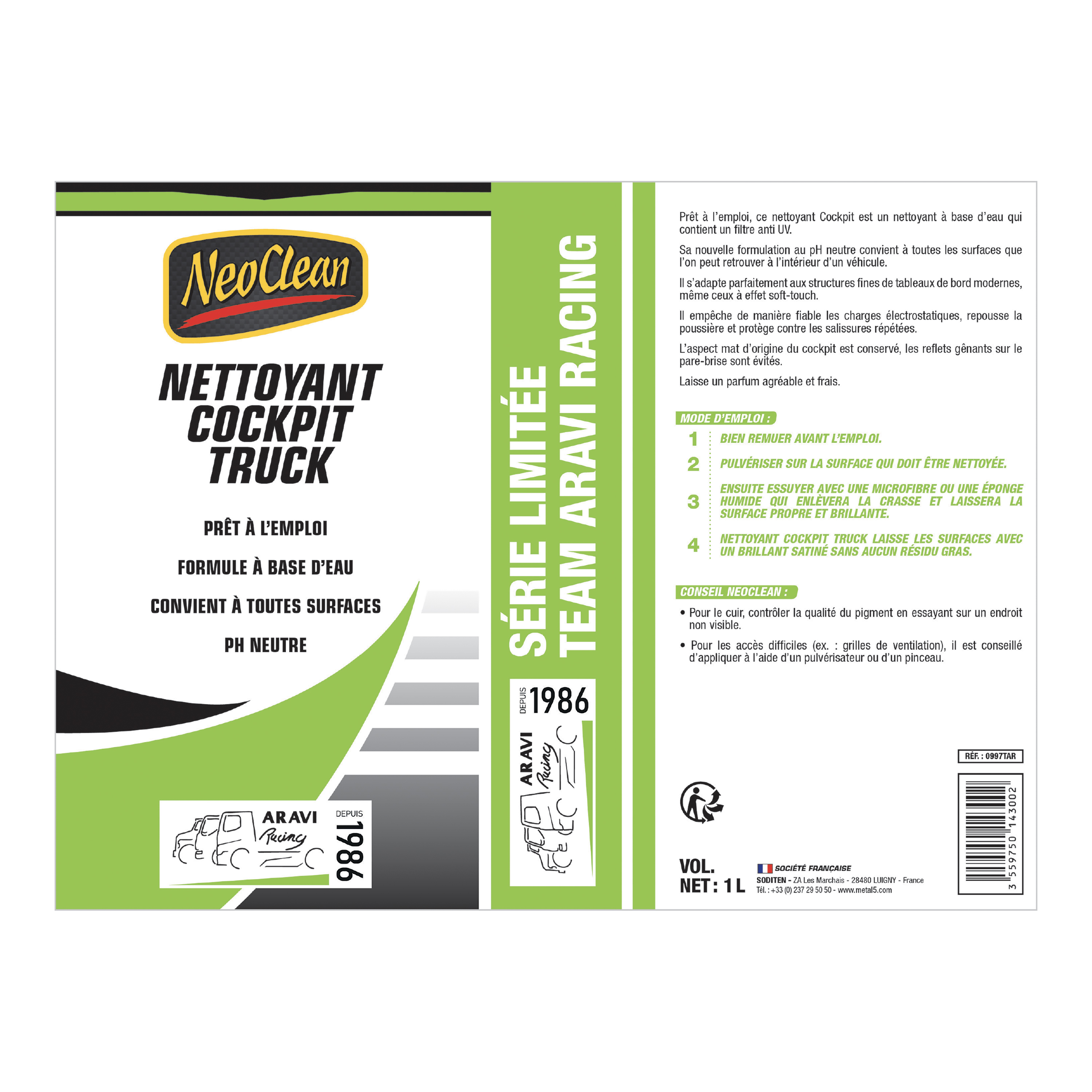 belgom-neoclean-cockpitreiniger-truck-1-l-matt-uv-schutz-ph-neutral image 3