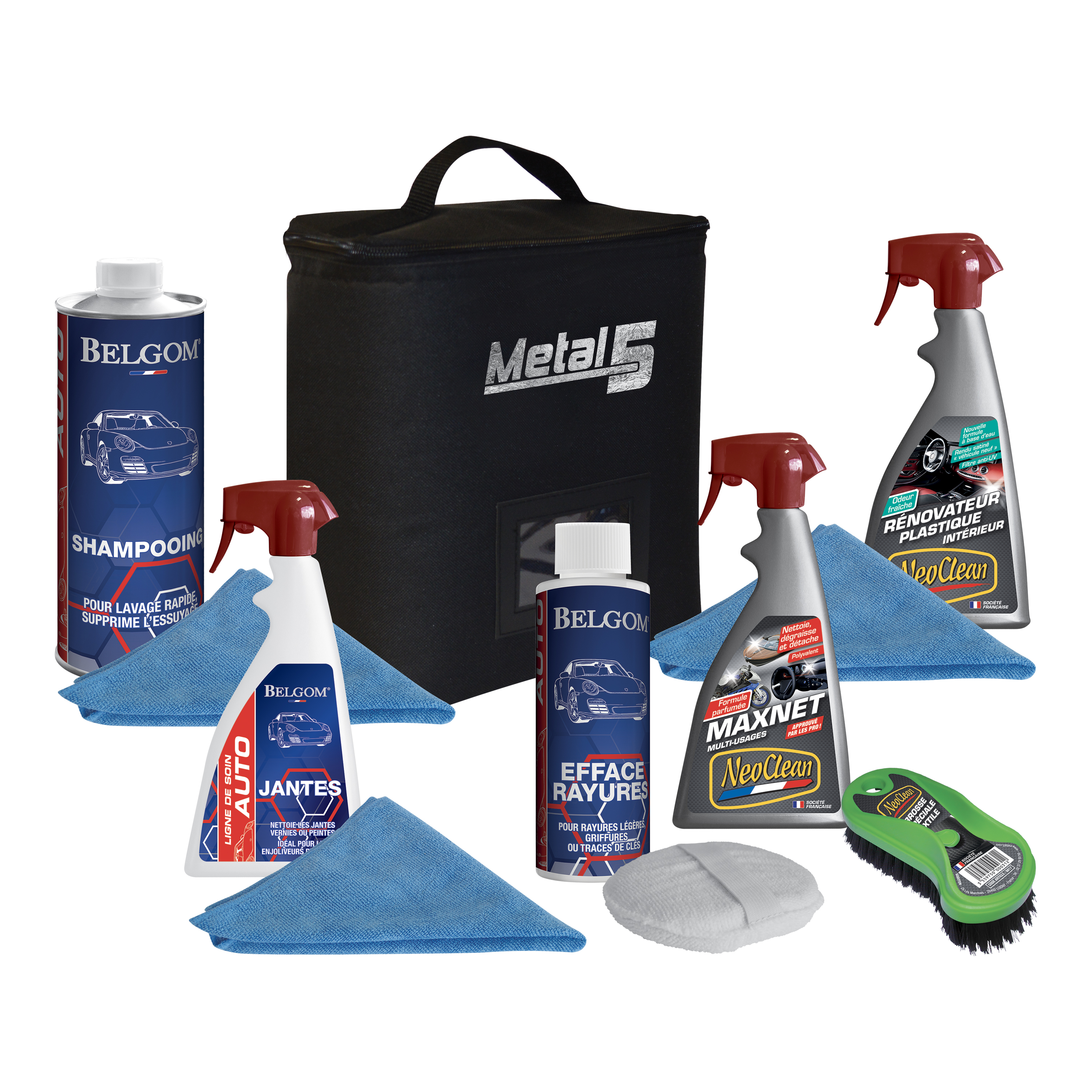 belgom-neoclean-pilotes-autopflegeset-komplett-mit-tasche image 1