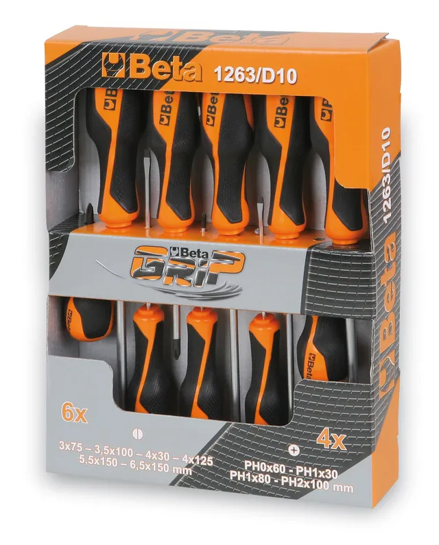 beta-1263-d10-schraubendrehersatz-10-teilig-schlitz-kreuz image 1