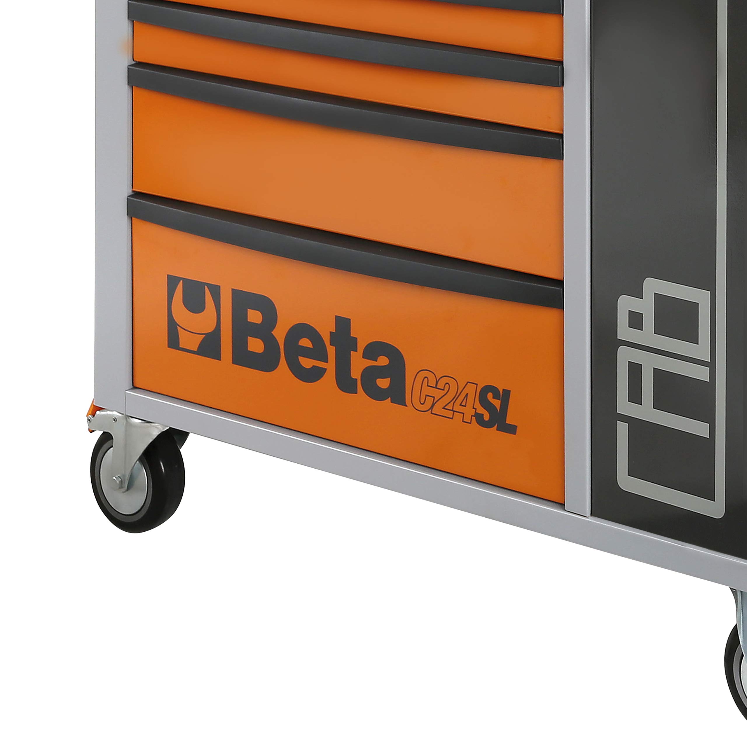 beta-c24sl-cab-o-werkzeugwagen-7-schubladen-orange-schrank image 3