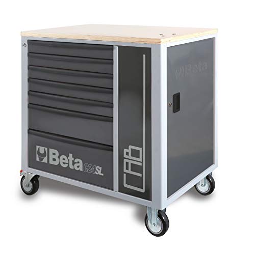 beta-c24sl-cab-g-werkzeugwagen-leer-7-schubladen-grau image 6