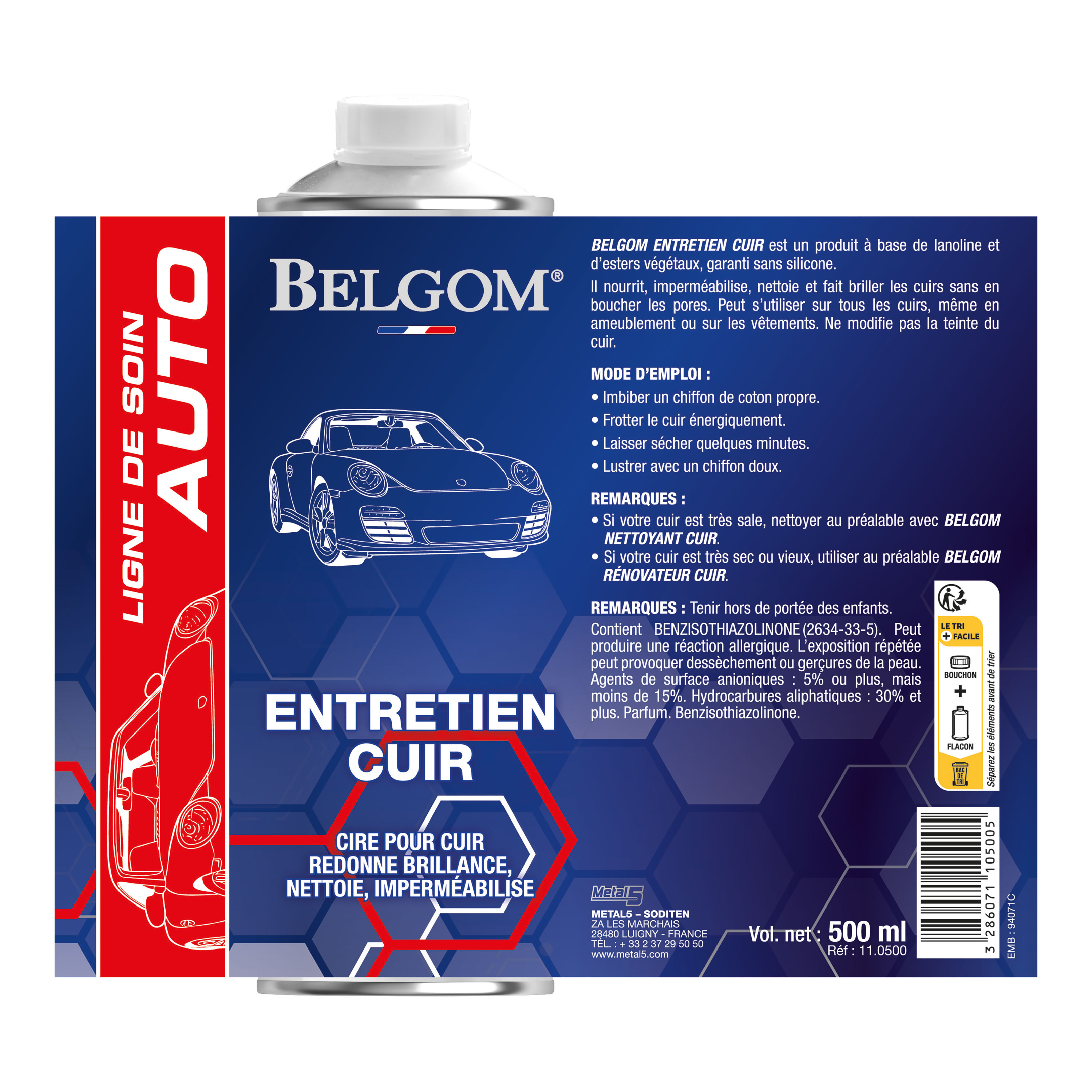 belgom-entretien-cuir-lederpflege-500-ml-sitze-ohne-silikon image 2