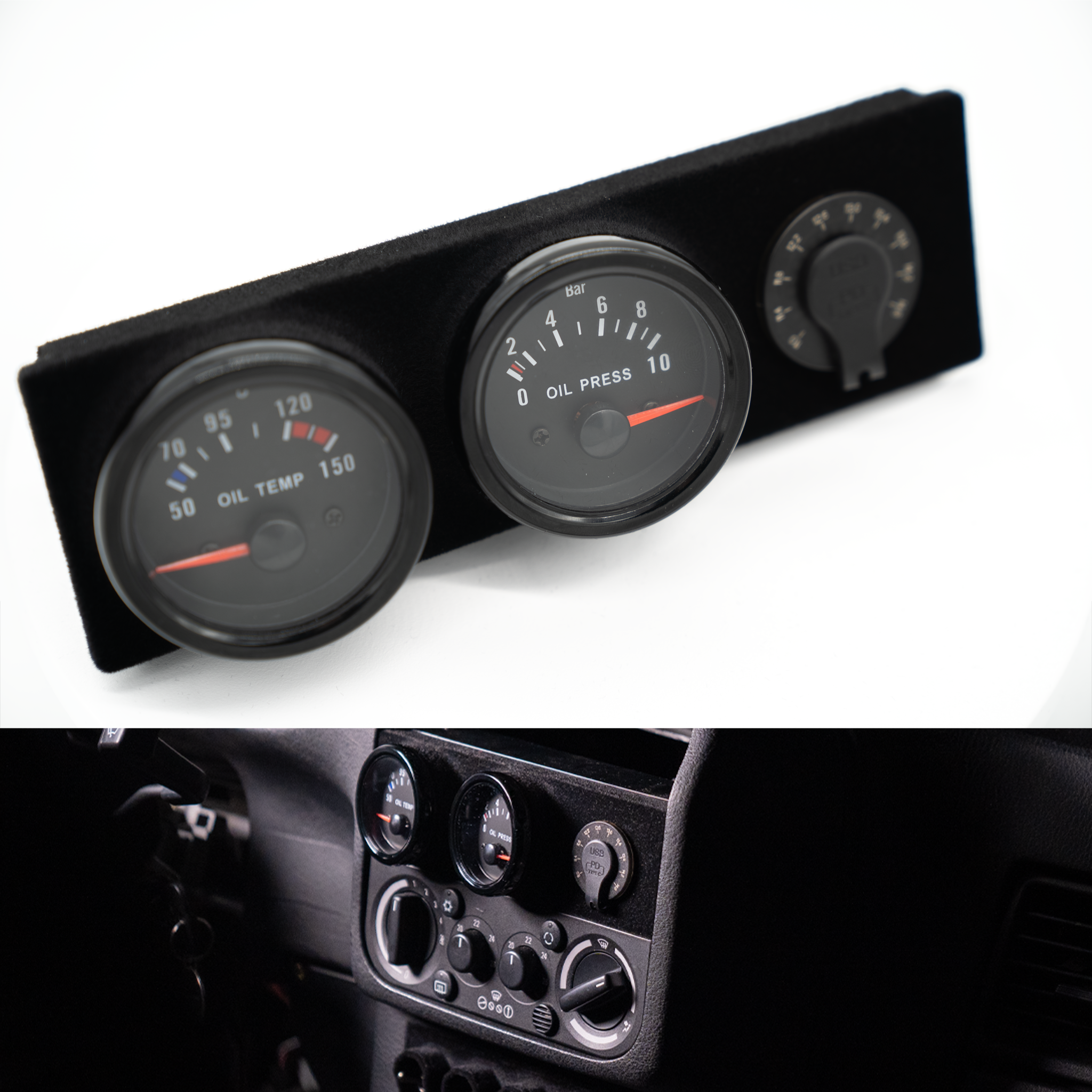 animalracing-gauge-upper-dashhub-bmw-e36-unbeflockt image 1