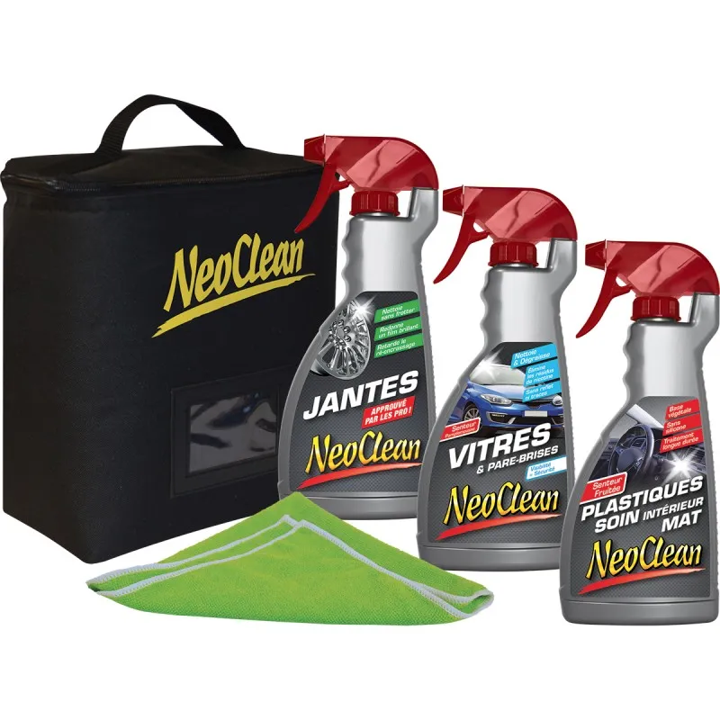 neoclean-pflegeset-tasche-felgen-glas-kunststoff-4-teilig image 1