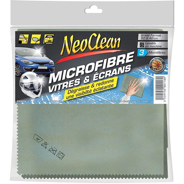 belgom-neoclean-glastuch-mikrofaser-3er-50x40-entfettend image 1