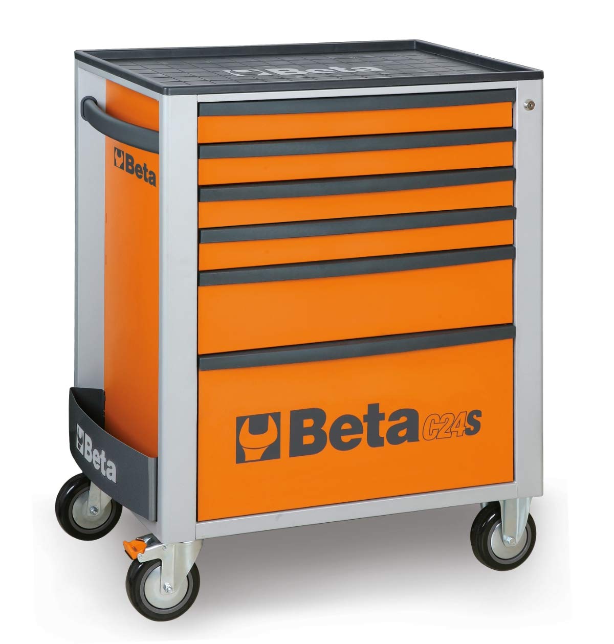 beta-c24s-6-r-werkzeugwagen-6-schubladen-rot-leer-zentralverriegelung image 1