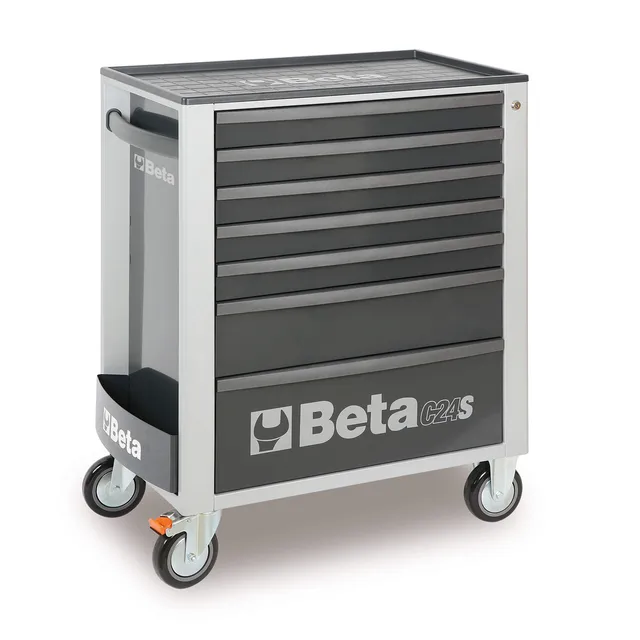 beta-c24s-7-g-werkzeugwagen-7-schubladen-leer-grau image 1