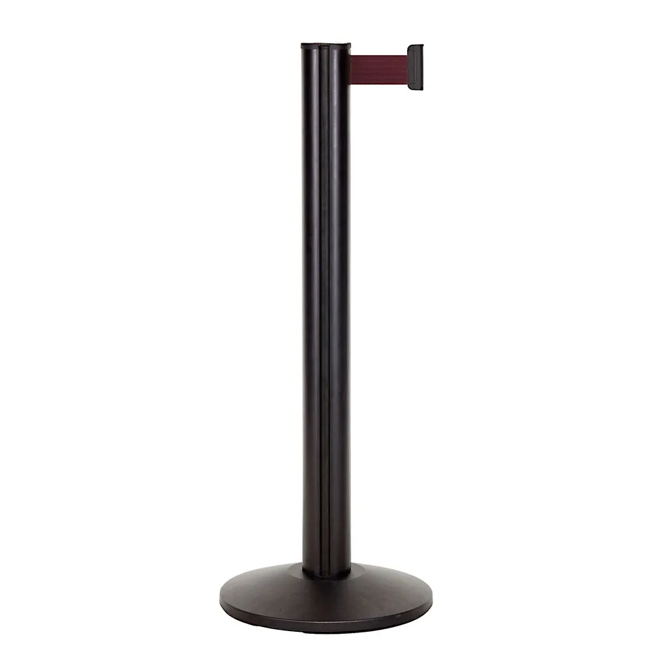caseliner-garage-equipment-belt-barrier-classic-absperrpfosten-schwarz-2-3-m image 1