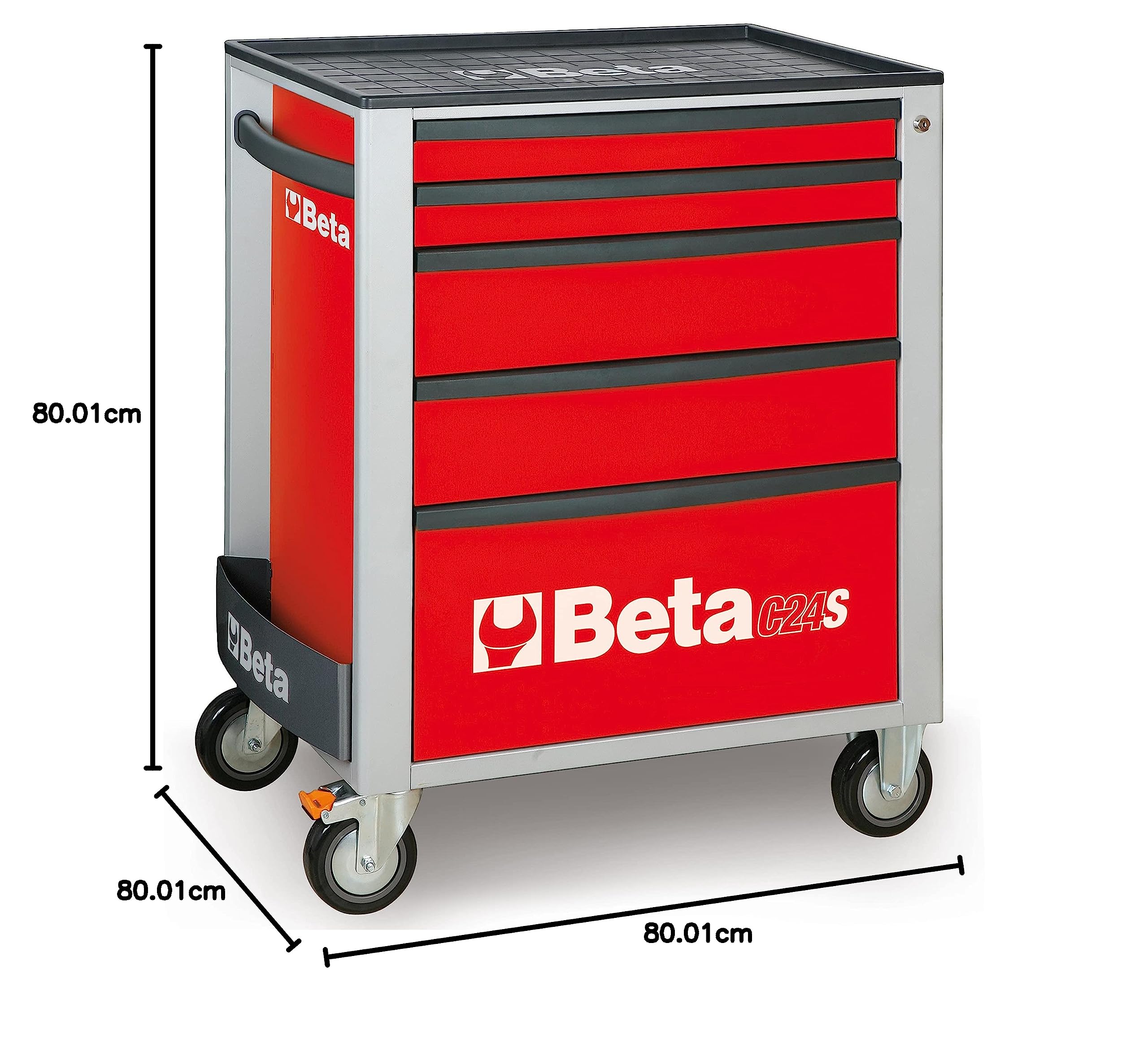 beta-c24s-5-r-werkzeugwagen-rot-5-schubladen-leer image 2