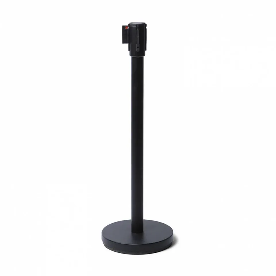 caseliner-garage-belt-barrier-eco-absperrpfosten-schwarz-2-5-m image 1