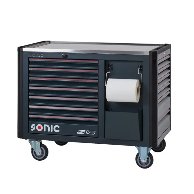 sonic-next-s13-werkzeugwagen-leer-120-cm-edelstahl-13-schubladen image 1