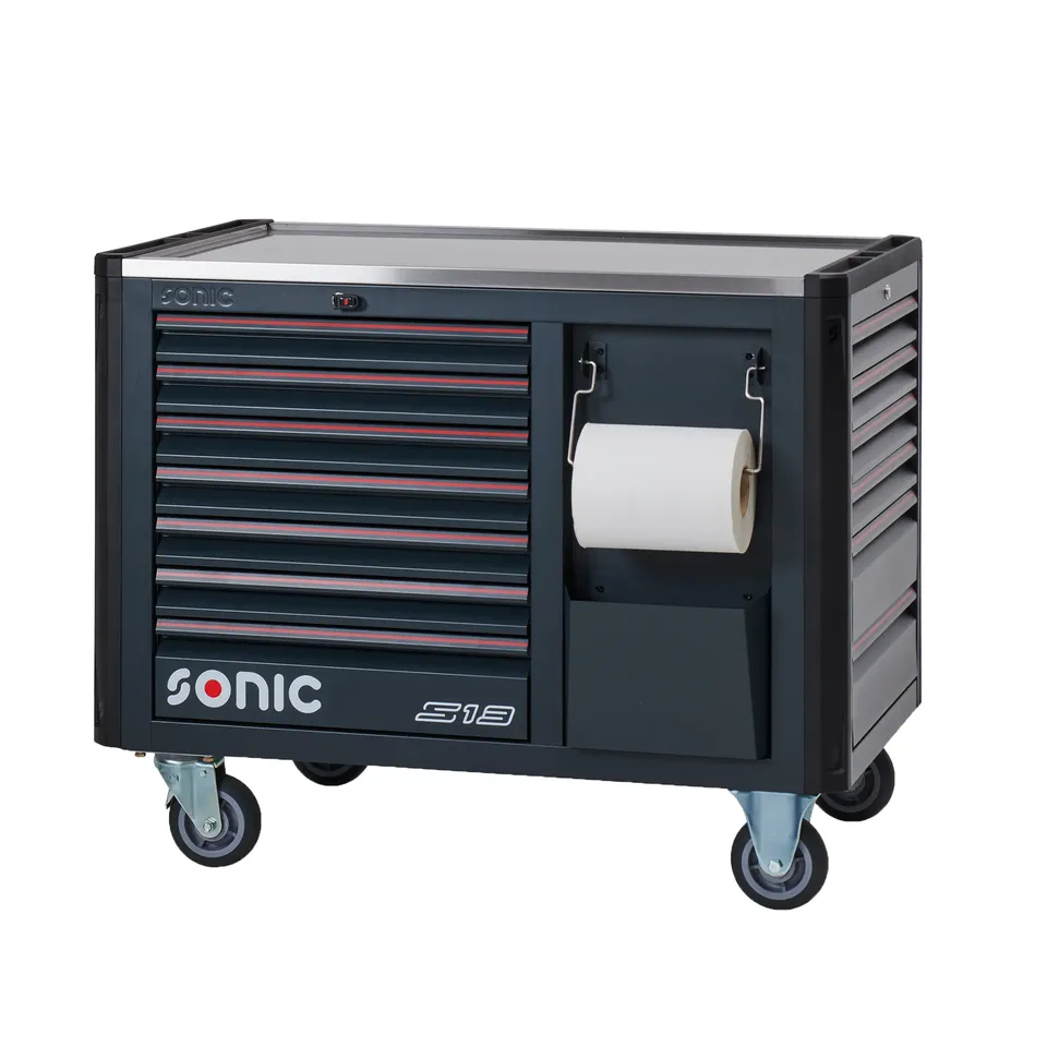 sonic-next-s13-werkzeugwagen-leer-120-cm-edelstahl-13-schubladen image 1