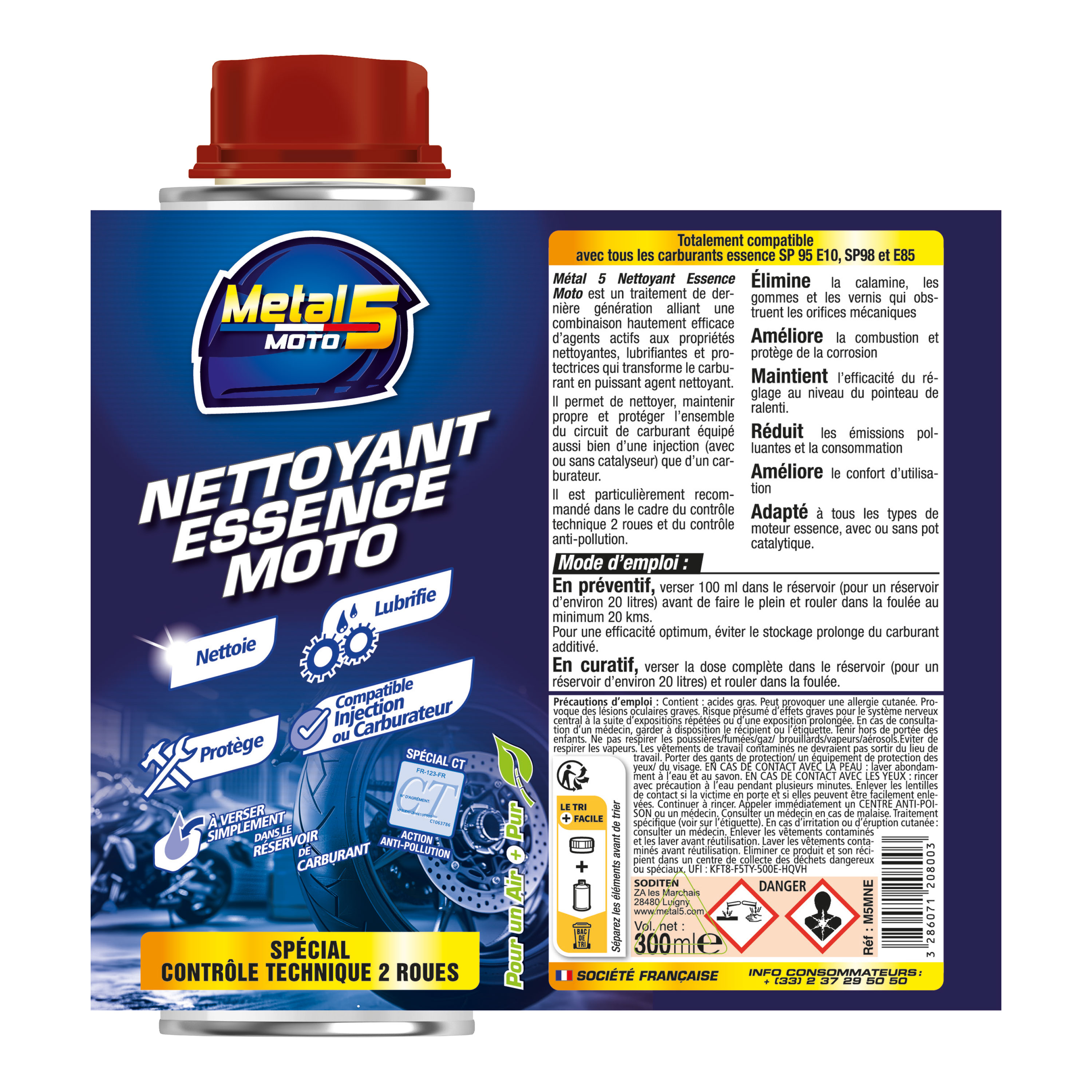 metal-5-moto-benzin-additiv-300-ml-einspritzung-vergaser image 2