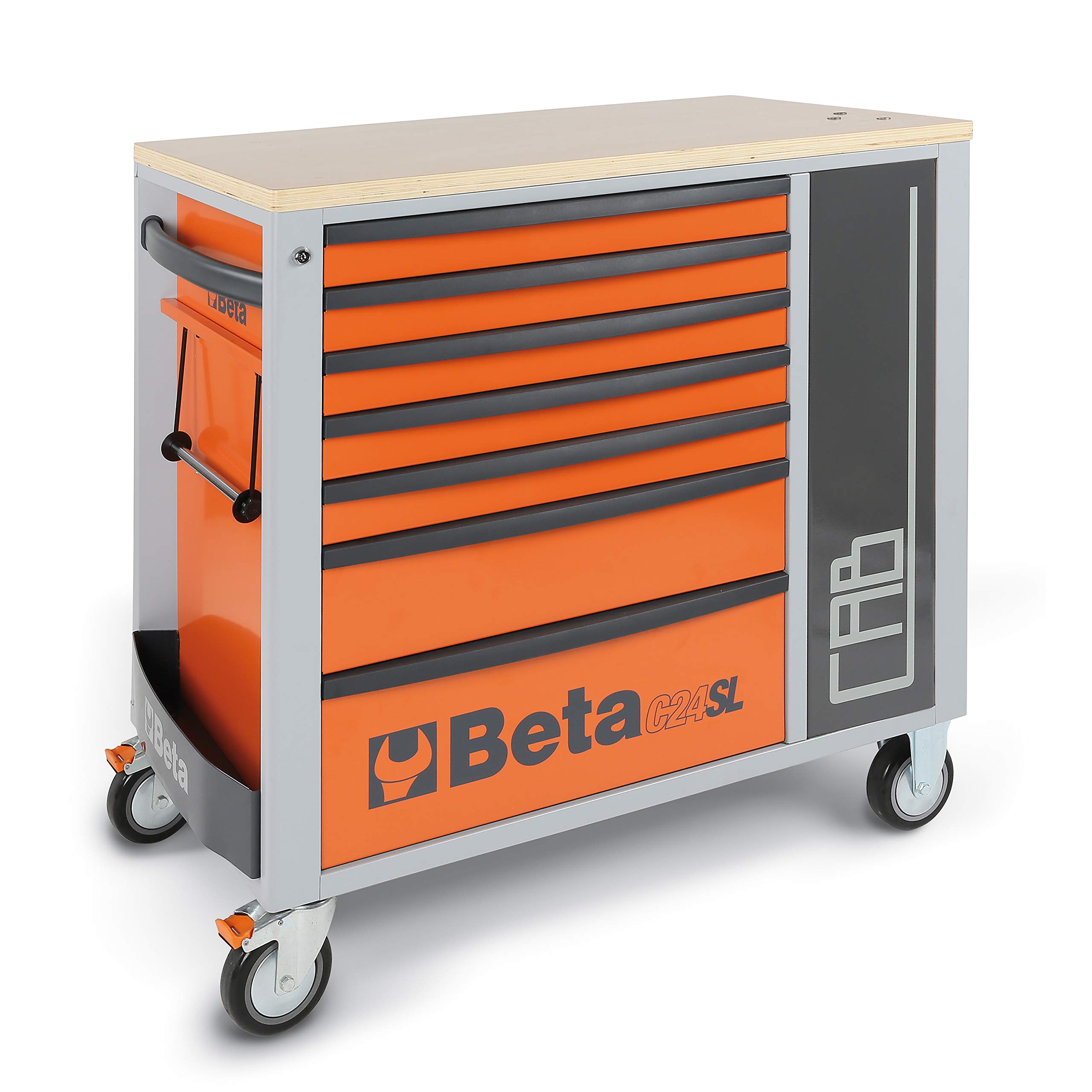 beta-c24sl-cab-o-werkzeugwagen-7-schubladen-orange-schrank image 5
