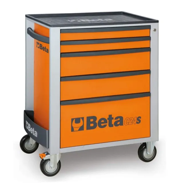 beta-c24s-5-werkzeugwagen-5-schubladen-orange image 1