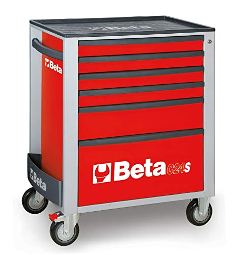 beta-c24s-6-r-werkzeugwagen-6-schubladen-rot-leer-zentralverriegelung image 5