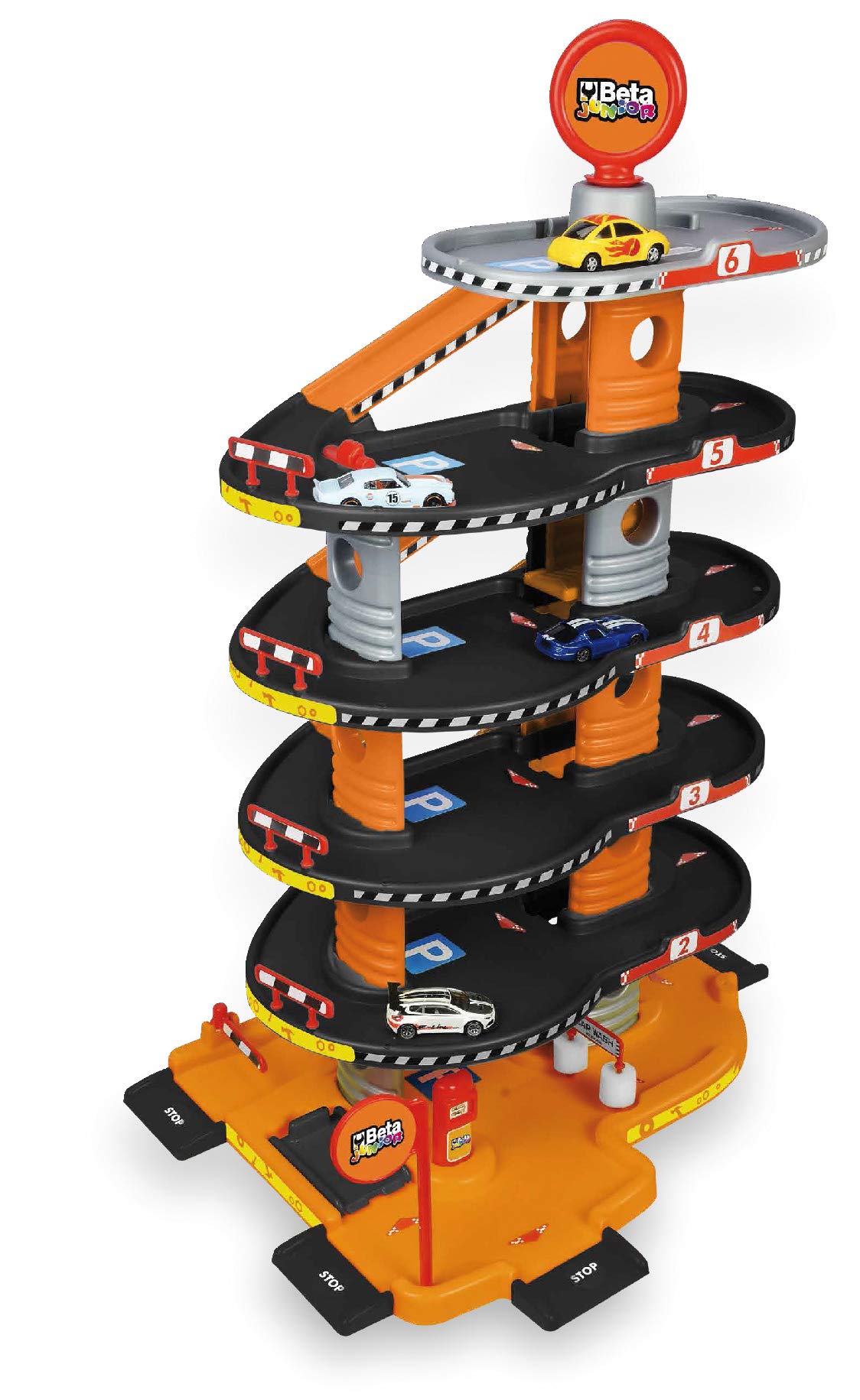 beta-9548-g-kinder-garage-6-st-ckig-mit-waschanlage-lift image 1