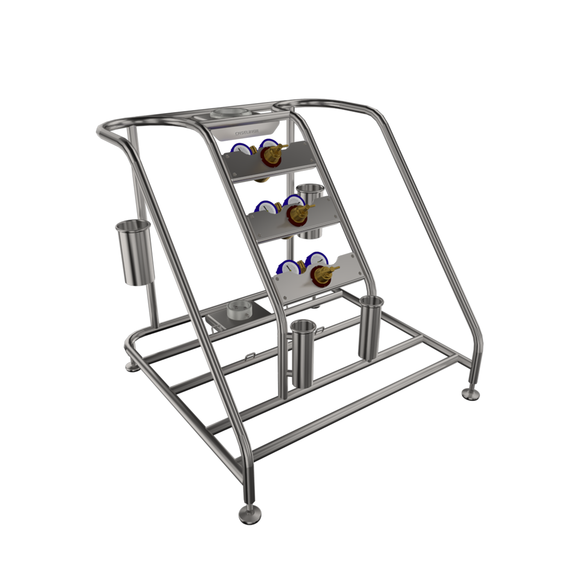 caseliner-bottle-cage-bc-pro-flaschenhalter-edelstahl-3x-flaschen image 1