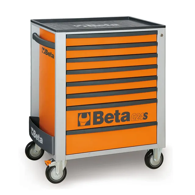 beta-c24s-8-g-werkzeugwagen-8-schubladen-orange-800-kg image 1